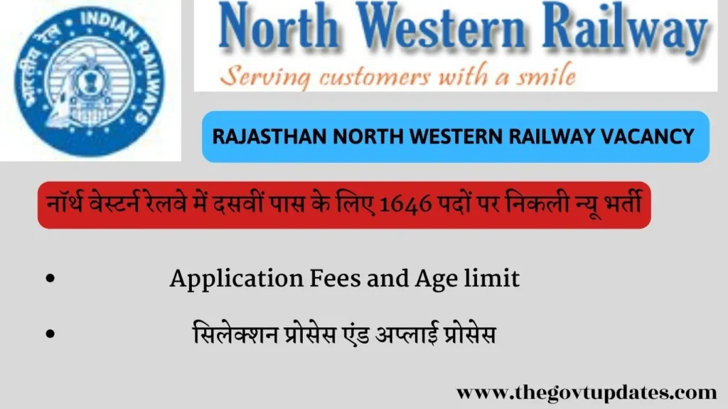 Rajasthan North Western railway vacancy