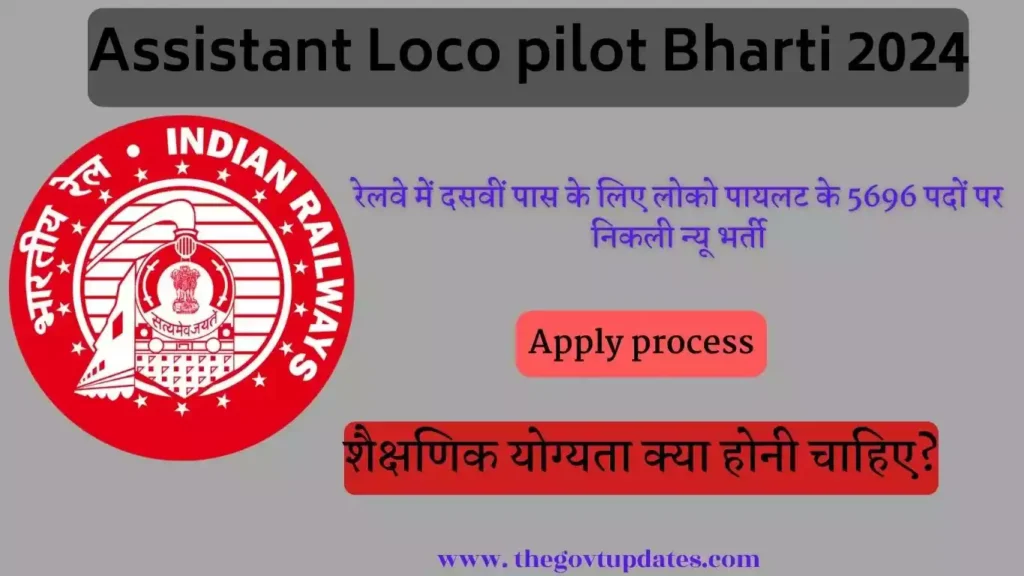 Assistant loco pilot bharti 2024